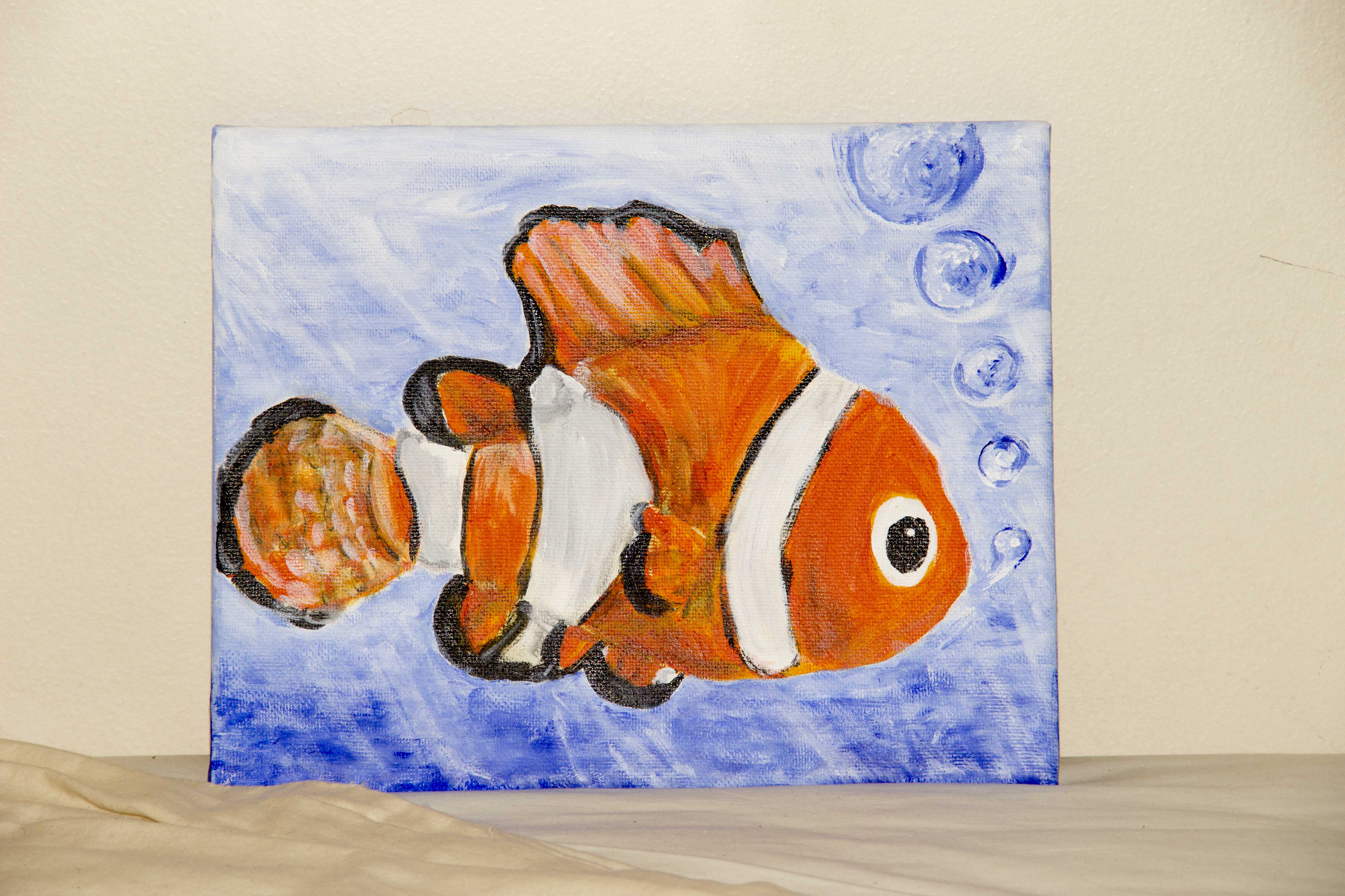 acrylic painting of Nemo